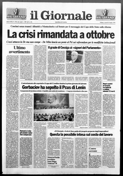 Il giornale : quotidiano del mattino